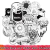 50 ADET Siyah ve Beyaz VSCO Çıkartmalar Karikatür Serin Basitlik Sevimli Anime Sticker Su Geçirmez DIY Dizüstü Bagaj Gitar Bisiklet Araba Çıkartmaları