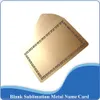 Sublimatie Metalen Visitekaartjes Aluminium Blanks Naam Kaart 0.22mm Dik voor aangepaste graverende kleurenprint (100 stuks) Office Business Trade DIY