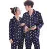 Mode män pyjama sätter vår höst pyjamas set nattkläder långärmad tecknad älskare hemkläder par hans och herrar mäns sömnkläder
