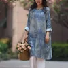 Johnature mujeres vintage camisas de lino y tops o-cuello botón primavera suelta ropa femenina de alta calidad blusas de estilo chino 210521