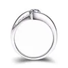 Carino femminile piccolo rotondo zircone pietra anello gioielli da sposa colore argento vintage promessa anelli di fidanzamento di cristallo per le donne