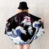 Kimono mujeres japonés Haori Yukata Samurai ropa verano playa mujeres kimono cardigan ropa camisa blusa kimono cosplay x0723