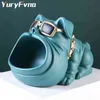 Yuryfvna Cool Dog Statue Sculpture Mesa Decoração Desk SunDries Caixa de Armazenamento Decorativo Coin Banco Casa Decoração 211108