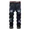 Мужские джинсы джинсовые прямые изношенные европейские и американские классические длинные брюки моды 220308