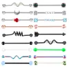 Kolczyki przemysłowe chirurgiczne stalowe korpusowe piercing klejnoty biżuteria bańki dla mężczyzn i kobiet