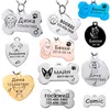 Targhetta identificativa per cani da compagnia Targhetta personalizzata per cani Cucciolo di gatto Gattino Accessori per collare per cani Targhetta per messaggio con nome di cane Targhetta identificativa per animali domestici in acciaio inossidabile personalizzata