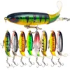 1PCS 품질 Whopper Plopper 100mm / 13.2g 상단 물 포퍼 낚시 유혹 하드 미끼 흔들림 부드러운 꼬리 낚시 태클 PPIGG 571 x2