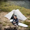 장비 Lanshan 2 Pro / 1 Pro Person Camping Tent Non Pole Man Ultralight Tarp 야외 텐트 및 피난처