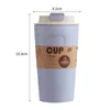 Mugs 420ml Double-wall Insulation Eco-friendly Wheat Fiber Straw Coffee Cup Travel Mug Leakproof Gift Arrivals 2021310N