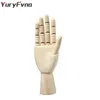 YuryFvna 2 pcs 5.5 Inch Wooden Human Mannequin 7 Drawing Manikin Hand Artist Model for Sketch 210804