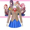 Doki Letteratura Club Costume Cosplay Monika Sayori Uniforme scolastica Yuri Natsuki Giacca Camicia Gilet Gonna Cravatta Ragazze Donne Y0913