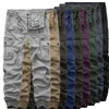 9 couleurs classique hommes Cargo pantalon mode multipoches coton décontracté outillage pantalon grande taille 29-38 210715