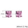 Crystal Earrings Green Cubic Zircon Diamond Stud Earrings for Women Valentine's Gift Fashion Jewelry Will and Sandy