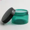20 x 120g 4OZ Travel Empty Turquoise Blue Cream Jar With Black White Clear Lids 120cc Make Up Cosmetic Packaginggood