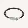 Bracelet de câble de fer à cheval de mode 18k plaqué or blanc noir bracelets en acier inoxydable bracelets pour hommes femmes accessoires cadeaux avec243a