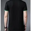 T-shirt da uomo Stazione europea semplice t-shirt a maniche corte tendenza moda uomo sciolto elastico scollo tondo camicia giovanile in tinta unita mezza manica