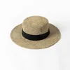 Breda brim hattar vår sommar mode casual band dekoration brett rim med sjögräs platt hatt utomhus shopping strand solskade halm i hela tiden