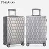 Piaoruxu – valise à roulettes en alliage d'aluminium et de magnésium pour hommes et femmes, valise de voyage entièrement en métal, Rose J220707