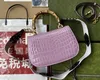 Realfine Totes 5A 675797 21cm Crocodile Alligator Bamboo 1947 Mini Tote Handbags Top Handle Purse For Women with Dust bag