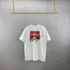 Maglietta del progettista di marca Acconciatura rossa Rhude Casablanca High Street Maniche corte Uomo Donna Stampa oversize Etichetta colletto giornaliero estivo