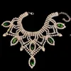 Colliers de luxe strass surdimensionné grand bavoir collier ras du cou bijoux de mariage pour les femmes brillant cristal collier épais accessoiresChokers Sidn22