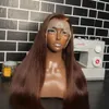 Chocolate Brown Lace Front Human Hair Wigs For Women 13x6 Laces Frontal Straight Wig Browns Colored 5x5 Closure Remy HD Transparent Full Lace