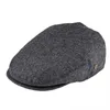 Berets Ivy Cap Herringbone Flat Caps 50% Wool Tweed Scally Cabbie Hat SboyCap Bunnet Paddy Dai Cheese-cutter Driving HatsBerets Oliv22