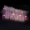 Pendelleuchten LED Küchenleuchte Shopcase Lila Schwarz Weiß Glasstab Kristall Lichter Abajur Esszimmer Home InnenbeleuchtungPendelleuchte