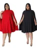 Sukienki plus size 4xl damskie odzież jesienna płaszcz rękaw Ropa Mujer moda solidna plisowana luźna duża sukienka vestidosplus