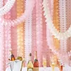 Pastel Party achtergrond muurdecoratie blauw/roze baby shower regenboog pastel papier galrands