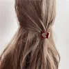 Mode Rhinestone Clamps Kvinnor Metall Geometrisk Velour Out Heart Mini Hair Claw Clip Top För Bröllop Hårtillbehör