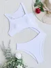 Women's Swimwear Sexy Bikini European And American Swimsuit Female Hollowed Out Swimsuit Solid Color