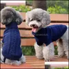 Hundkläder levererar husdjur hem trädgård leverans stickad jacka tröja katt valp kappa kläder liten varm kostym 8 färger 5 storlek droppleverans 2