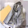 Beautiful Lady Scarf Classic Woman letter flower Shawl Size 180x70cm cotton silver thread Scarves Warm comfortable stylish no box