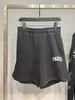 Shorts Masculino Plus Size com estampa de algodão e bordado, Triângulo ferro 100% réplica do tamanho europeu Shorts de algodão 42ww