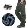 Зимние толстые флисовые грузовые брюки мужские хлопковые военные тактические мешковатые повседневные двойные слой плюс бархатные теплые термальные брюки 220323