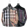 Men's Dress Shirts Designers Menswear Fashion Society Red check Men Solid Color Business Casual short liningM-3XL