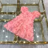 enfant en bas âge filles tutu robes d'été enfants filles flowrs Robes Doux Enfants rose dentelle Vêtements