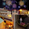 Cute Dollhouse Livro de Madeira Nook Inserts Art Bookends DIY Bookshelf Miniature Boneca Casa DIY Dollhouse Casa Brinquedos para crianças AA220325