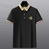 High end embroidered short sleeved cotton polo shirt men s T shirt Korean fashion clothing summer luxury top 220606