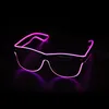 Led Bril Neon Party Knipperende Nieuwigheid Verlichting EL Draad Gloeiende Gafas Lichtgevende Bril Nieuwigheid Gift Glow Zonnebril Heldere Licht Levert D1.5