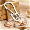 Party Favor Event Supplies Festive Home Garden Newheavy Duty Keychain rostfritt stål svart guld karabiner bil för män kvinnor mode juvel