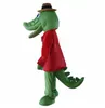 Costume de mascotte Crocodile Alligator vert, ensemble d'accessoires de déguisement, kits de costumes d'halloween, fête d'anniversaire