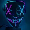 2023 FESTICE Party Halloween Mask Led Light Up Funny Masks The Purge Election Year Great Festival Cosplay Costume Supplies 0816