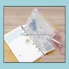 Book Er Filing Products Office School Supplies Business Industrial A5/A6/A7 Transparent Binder Pvc Storage Ba Dh0Rj