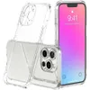 Coque de protection arrière en Silicone TPU, étui Transparent résistant aux chocs pour iPhone 11 12 13 14 Pro Max X Xr Xs Max 8 7 6s Plus