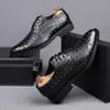 Designer di lusso British Fashion Men's Black Lace Up Oxford Flats Scarpe casual Abito da sposa Calzature da festa Zapatillas Hombre