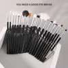 Brush de maquillage de chèvre Beili Brush Brosses de fard à paupières professionnels Mélanger le ventilateur de sourcils Blush Pinceaux de Maquilage 220722