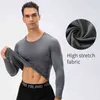 Fitness Men Autumn Long Sleeve T-Shirt Causal Sport Compression Sweatshirts Quick Dry High Elastic Outdoor Training Gym Clothing L220704