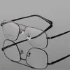 Modne okulary przeciwsłoneczne ramy retro metalowe duże okrągłe okulary rama szczotka szczotka okulary optyczne recepty podwójny most okulisty